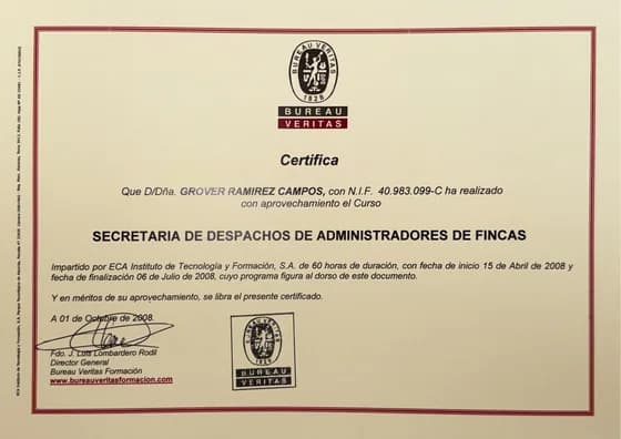 Vista previa de Certificado de formación